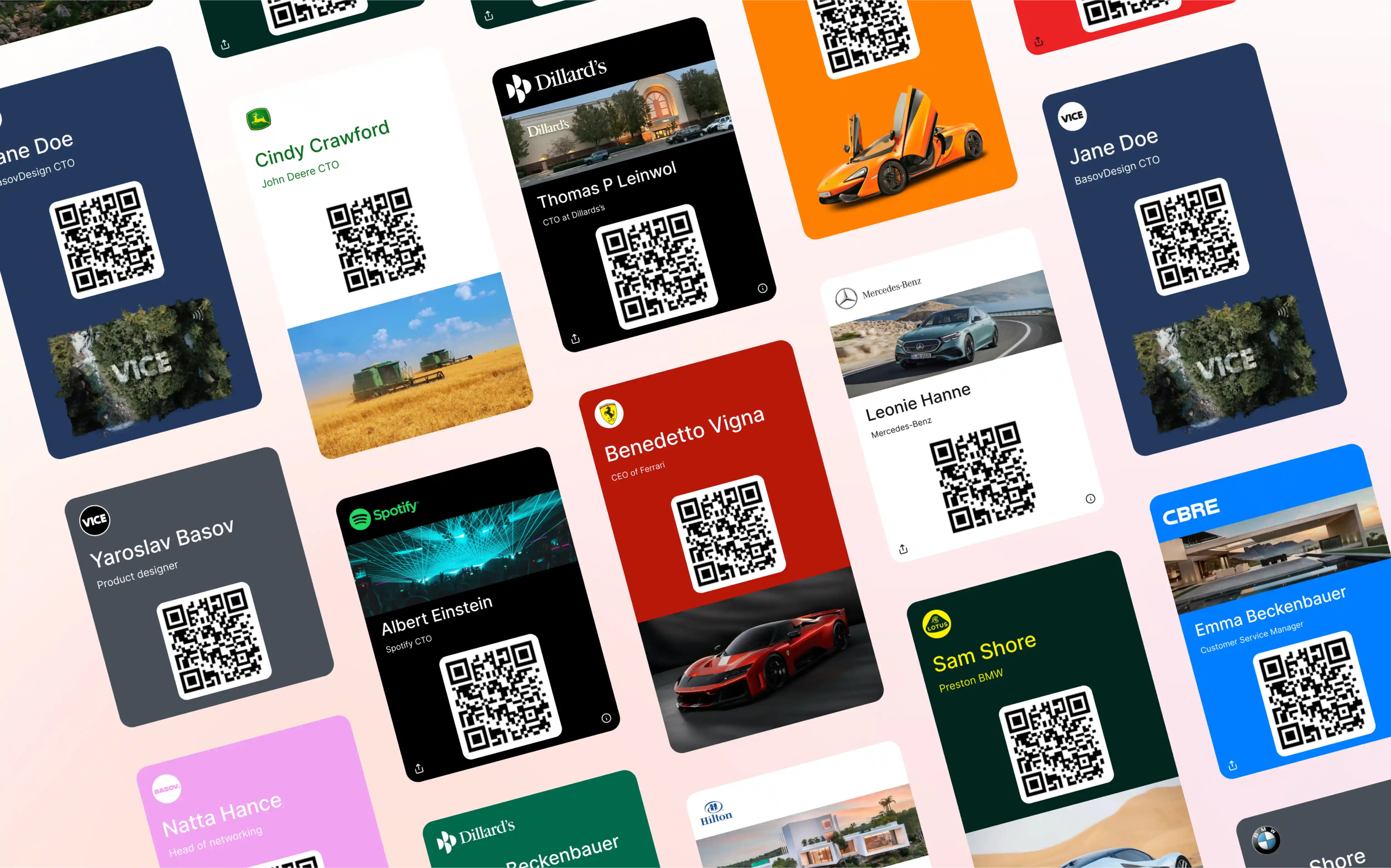 Card design for Apple Wallet for V1CE