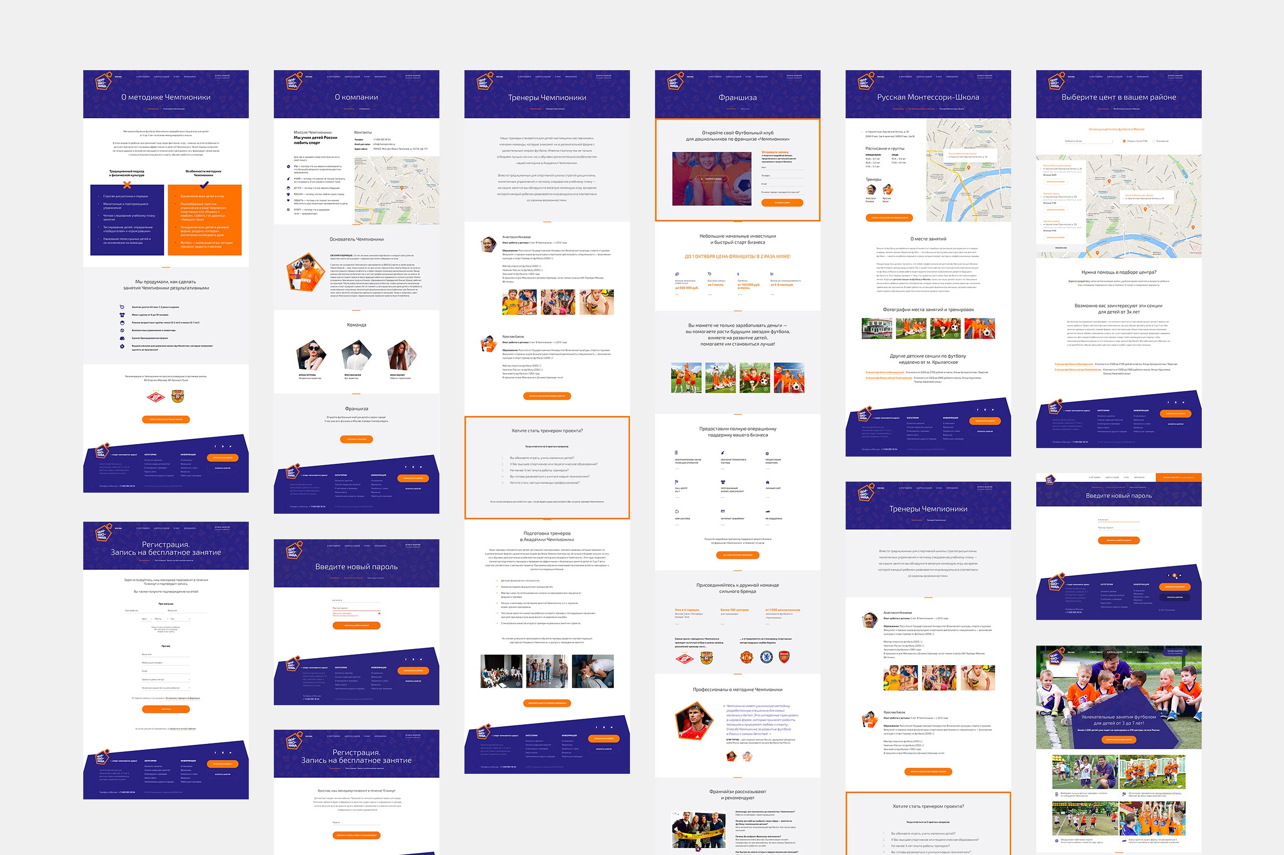 inner pages for Children’s Football School Championika