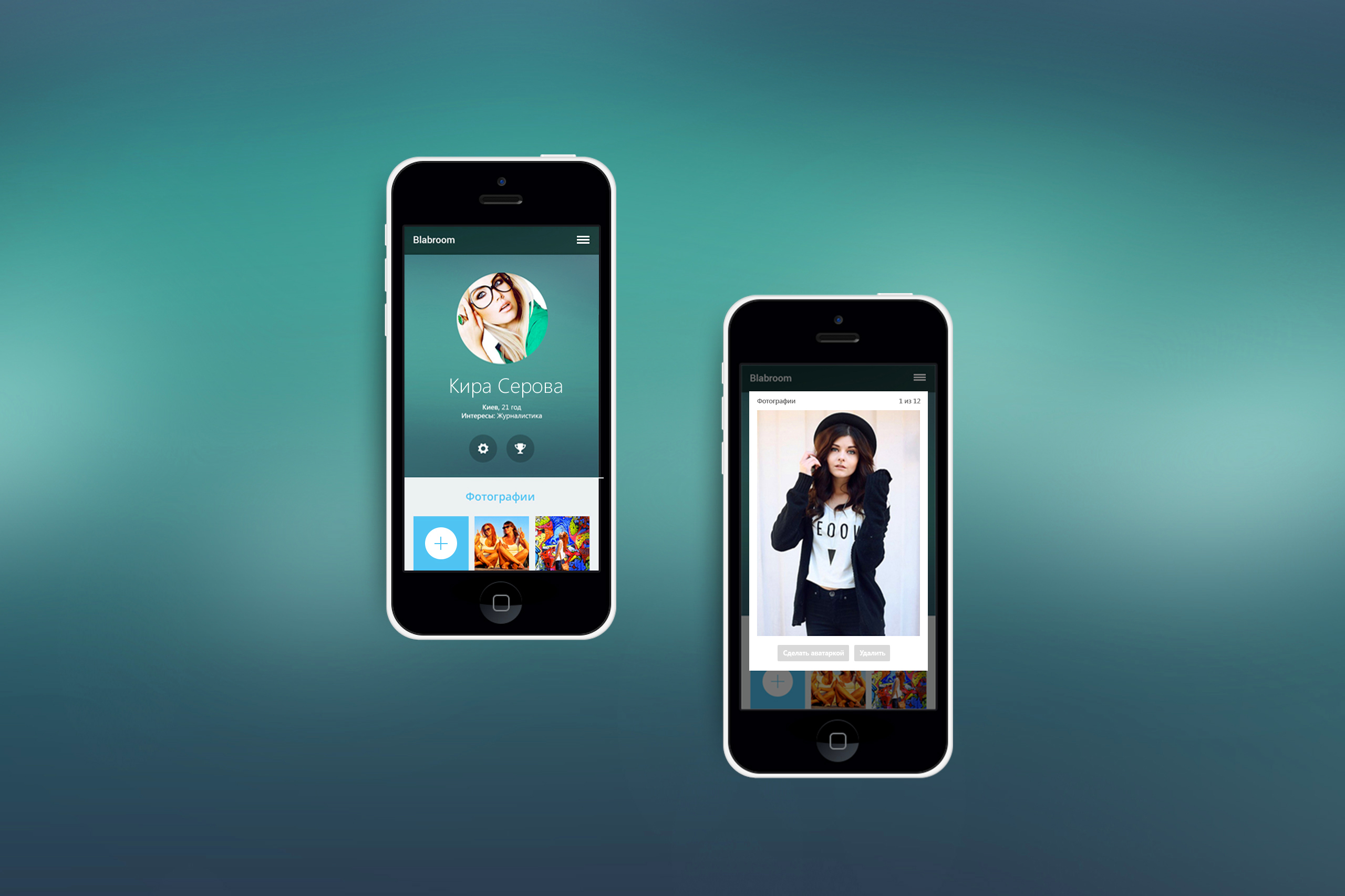 Mobile design for Blabroom Dating Platform