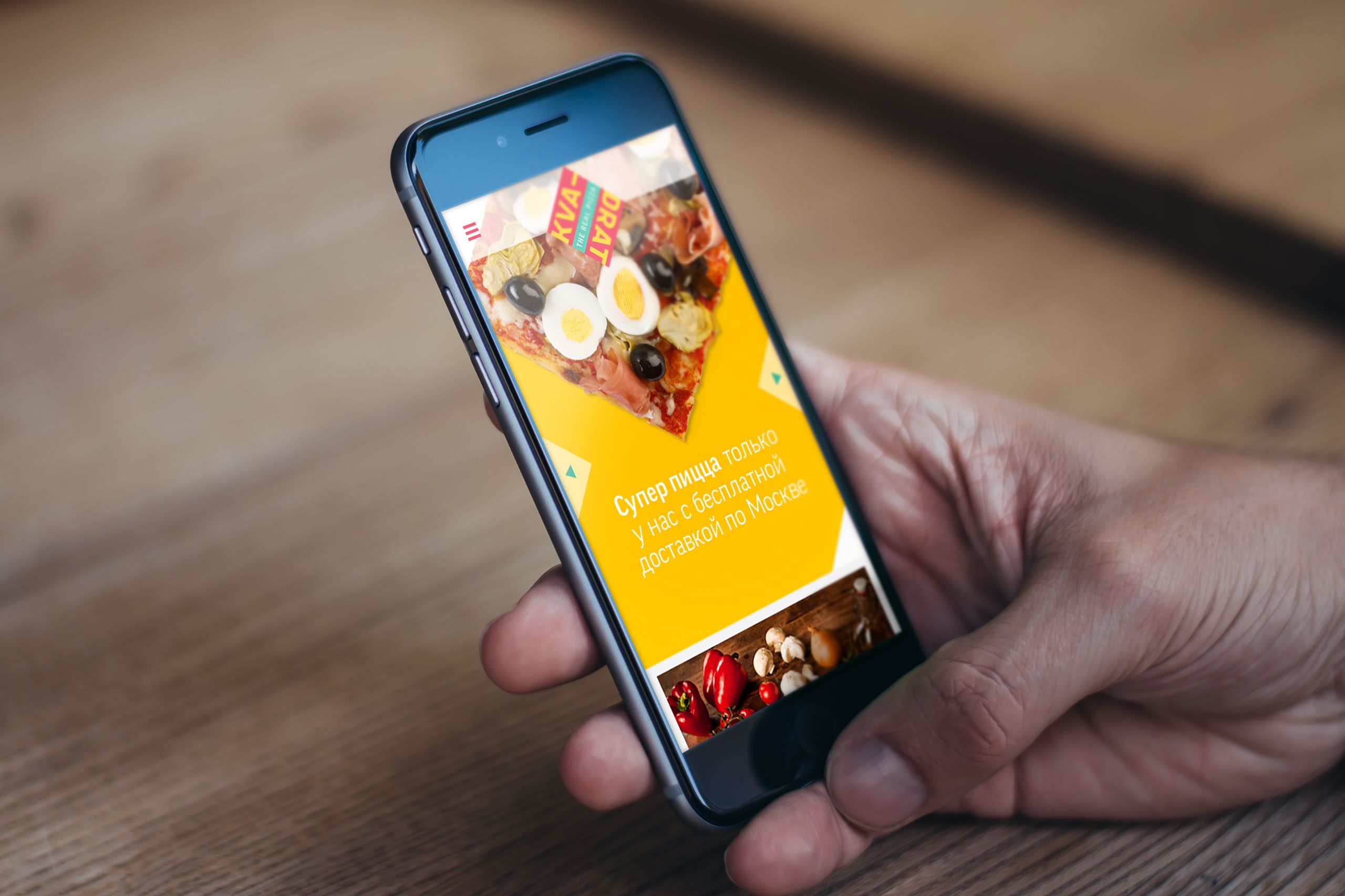 Mobile version Kvadrat real rome pizza-bar website