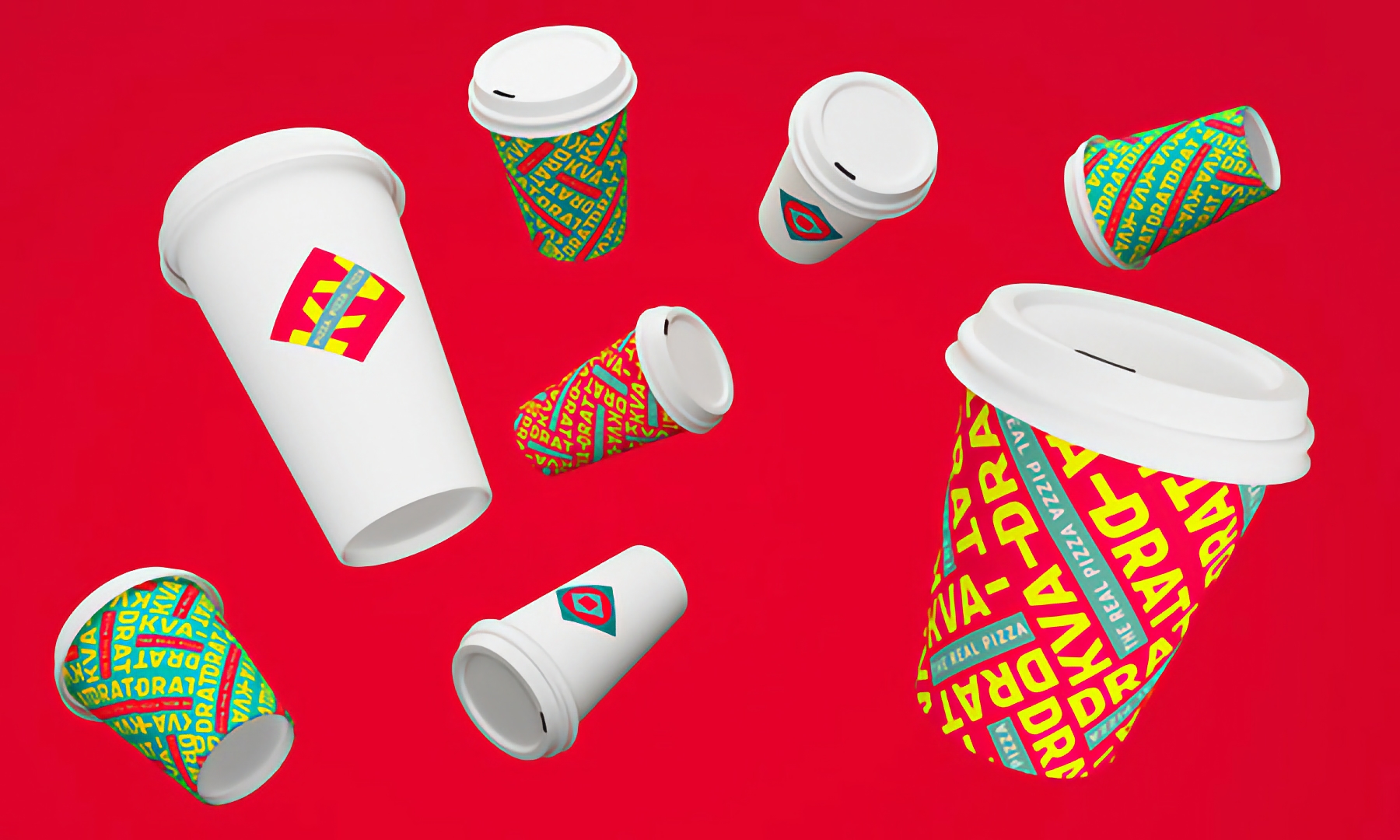 Cups design Kvadrat real rome pizza