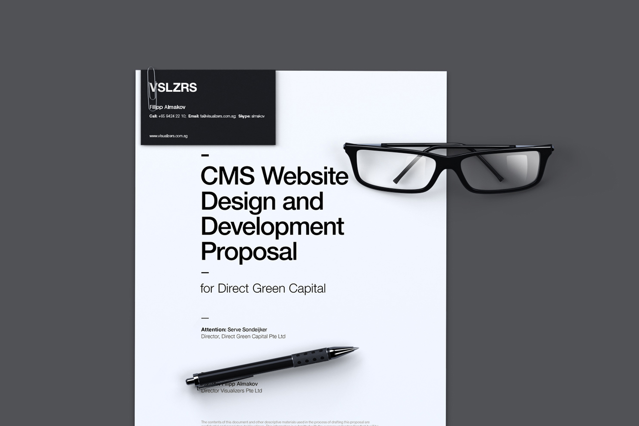 branding for Visualizers design agency in Singapore by basov design