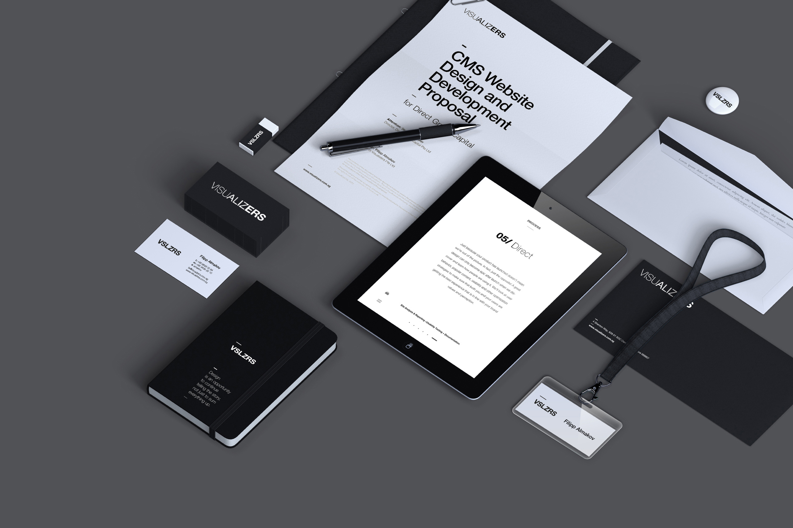 Branding for design agency in Singapore by basov design