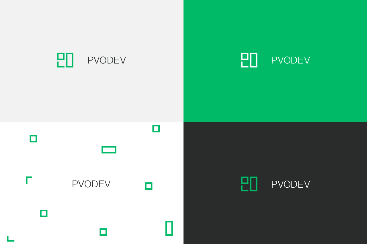 logo variants Personal Brand Identity for Web Developer: PWODEV