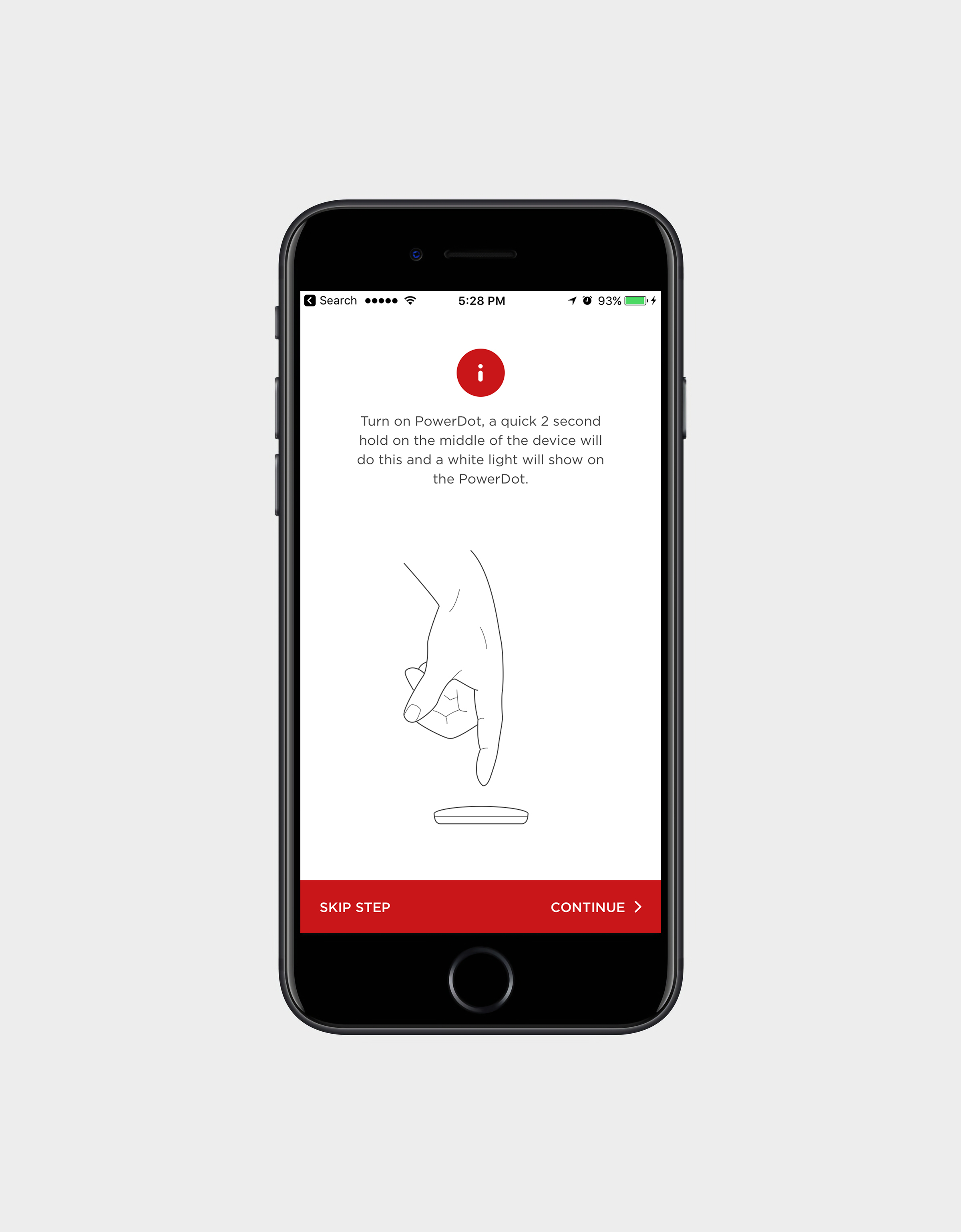 Steps for PowerDot mobile app