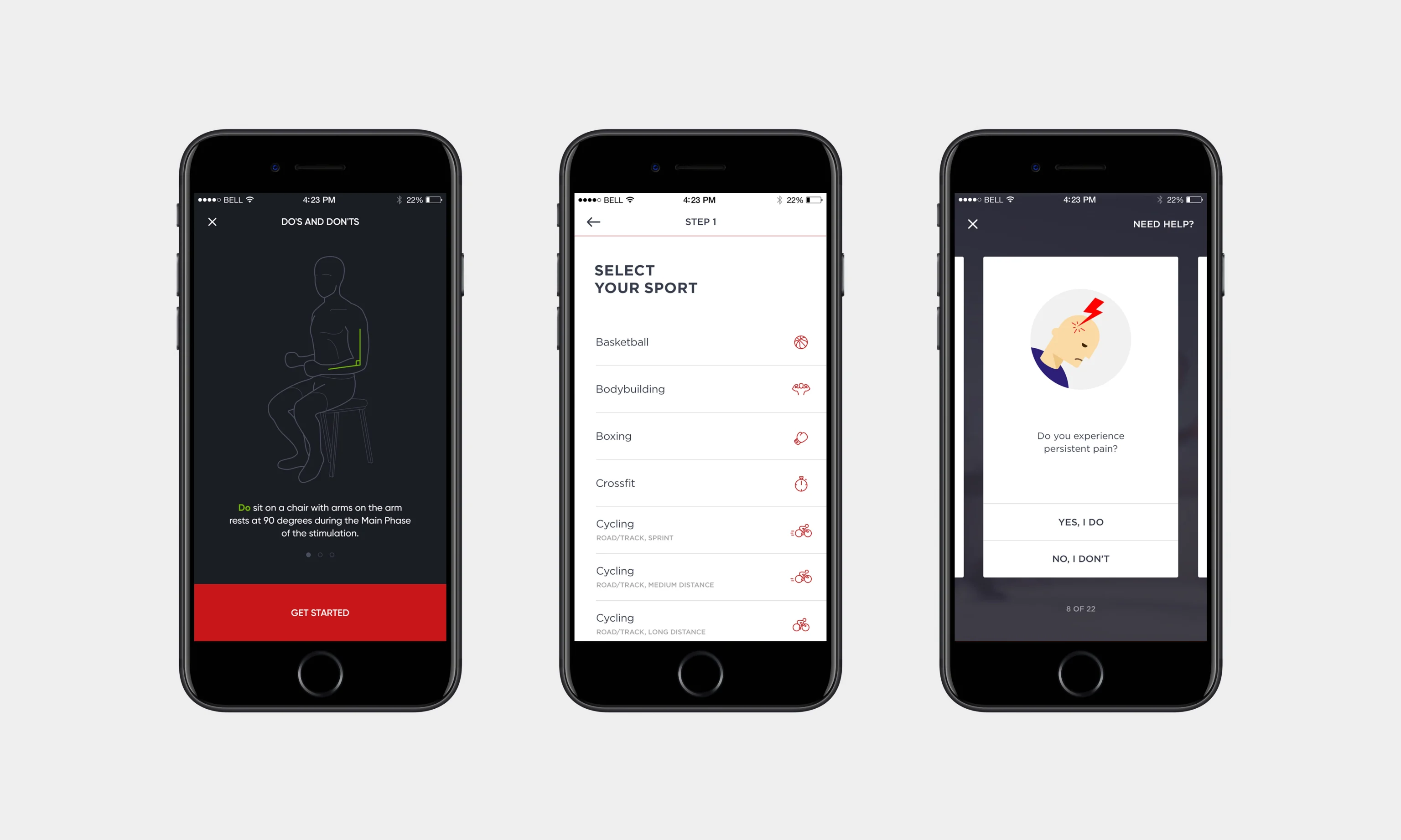 Mobile Instruction for Powerdot muscle stimulation