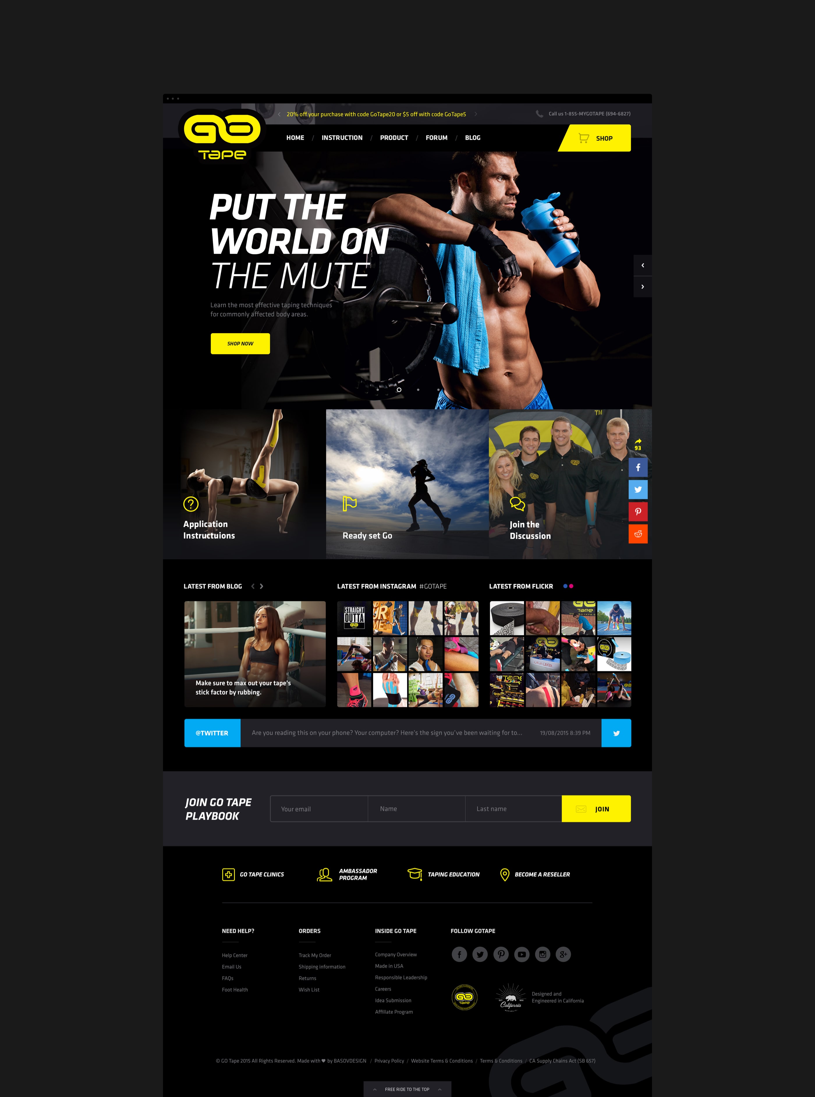 gotape website design Home page