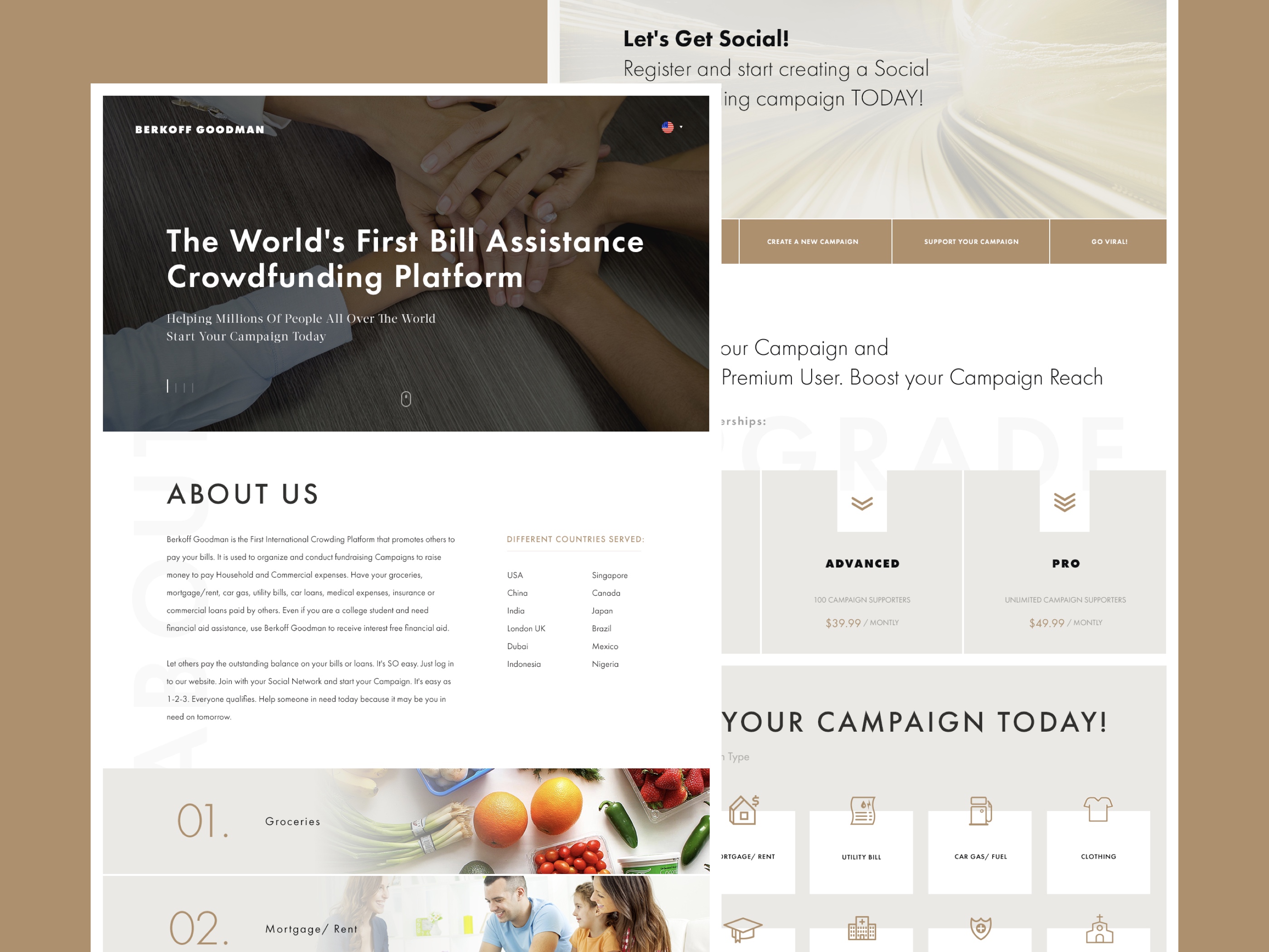 Crowdfunding platform for bill assistance.