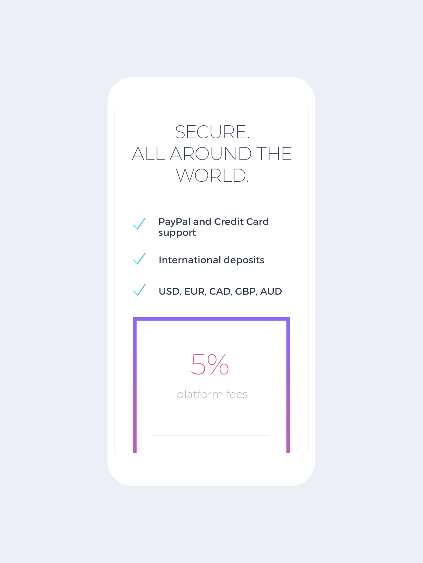 Payment options and fees information