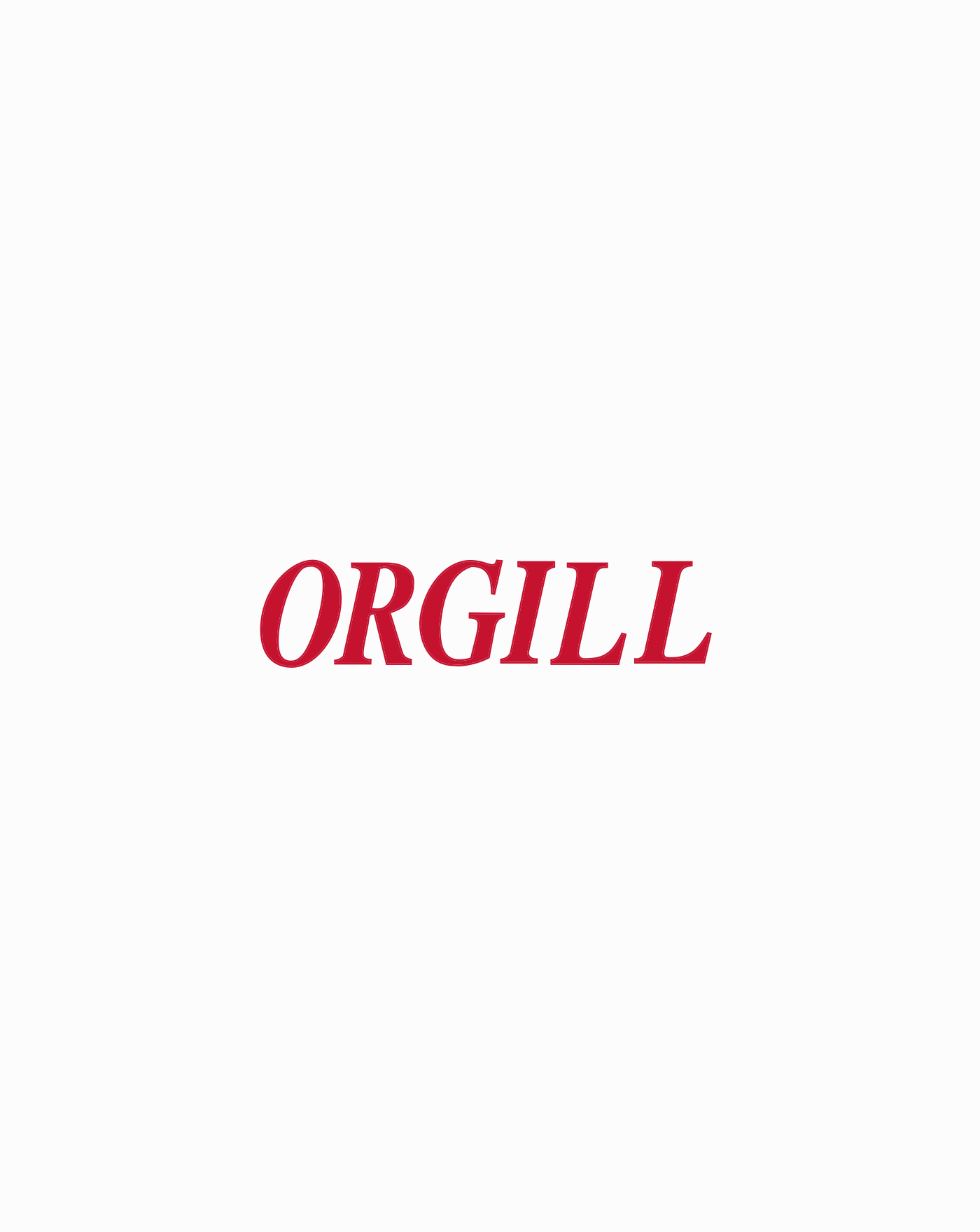 Red Orgill logo on white background