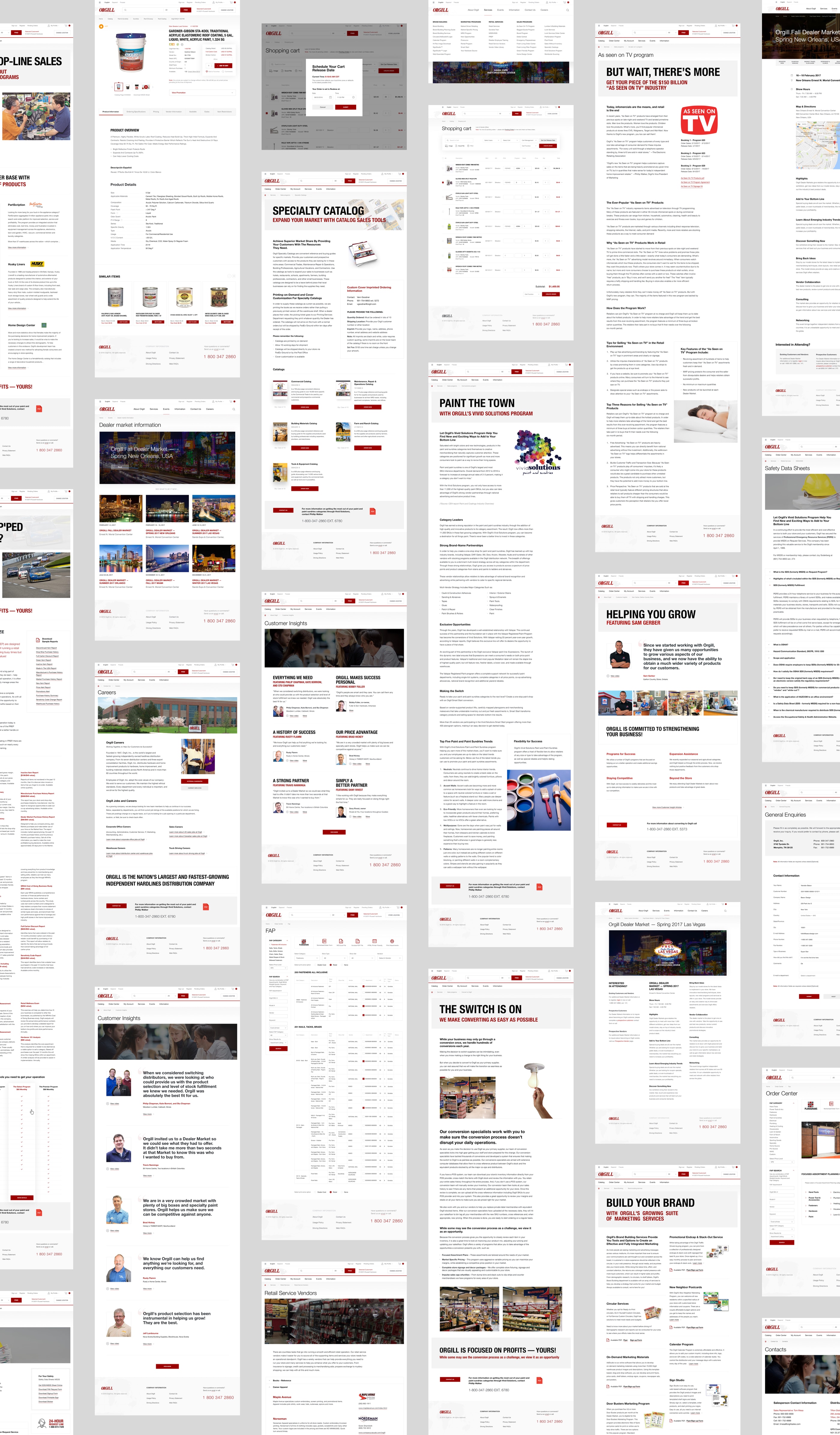 Collection of website design layouts.