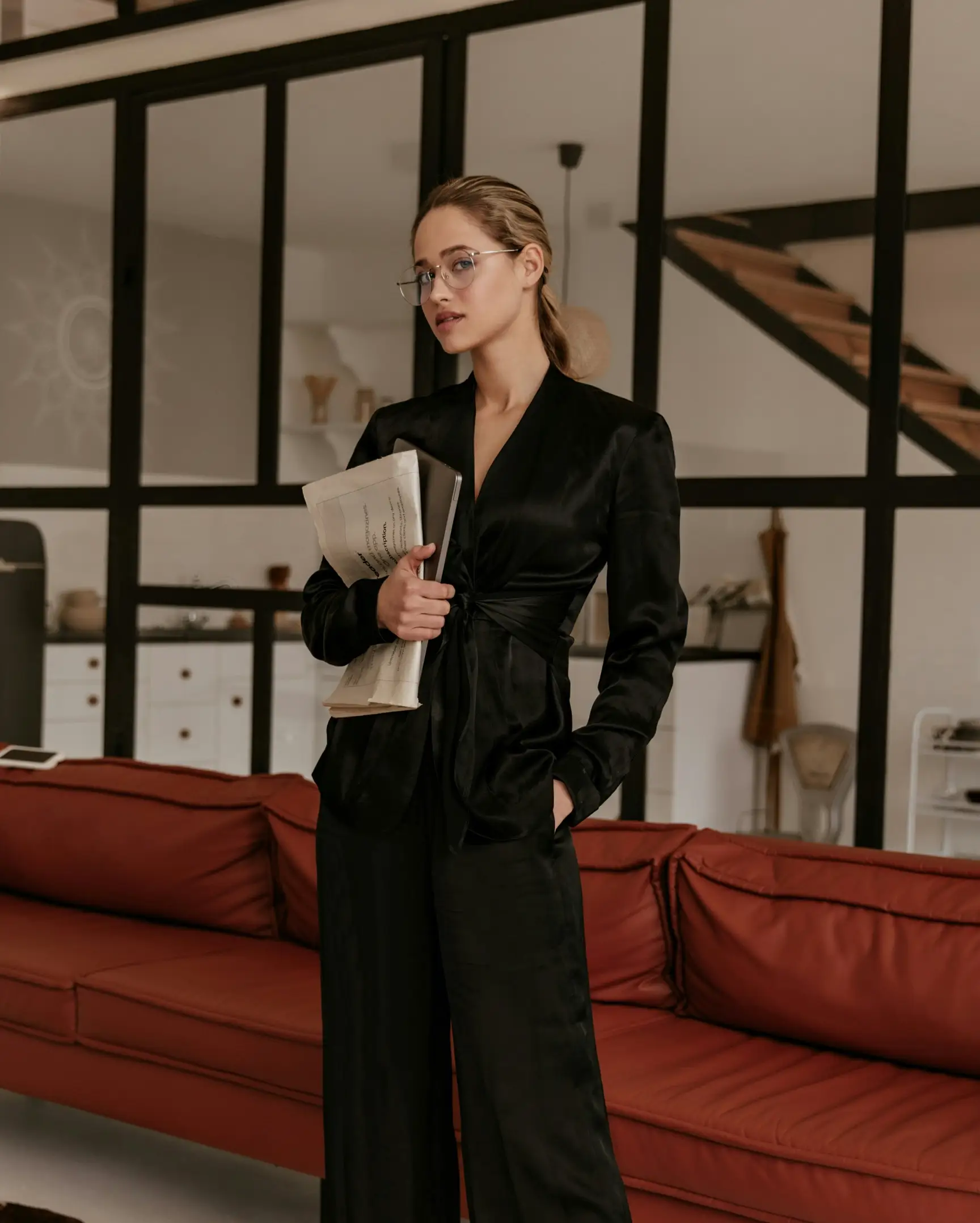 businesswoman standing in an office _ V1CE Client Conversion Platform