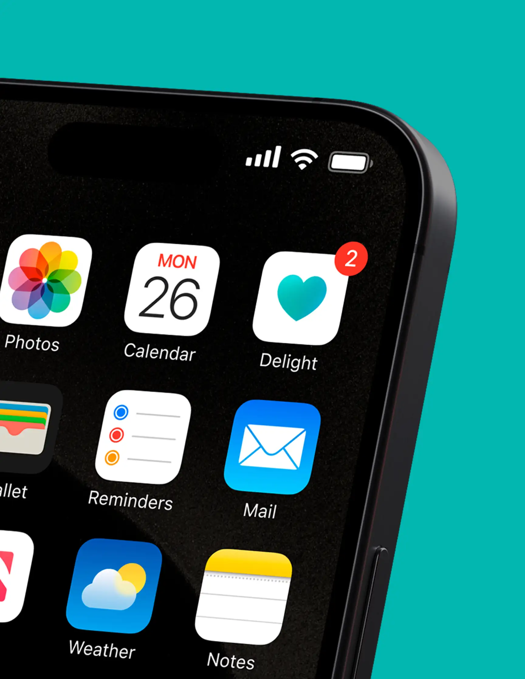 App icon on mobile Delight dating app