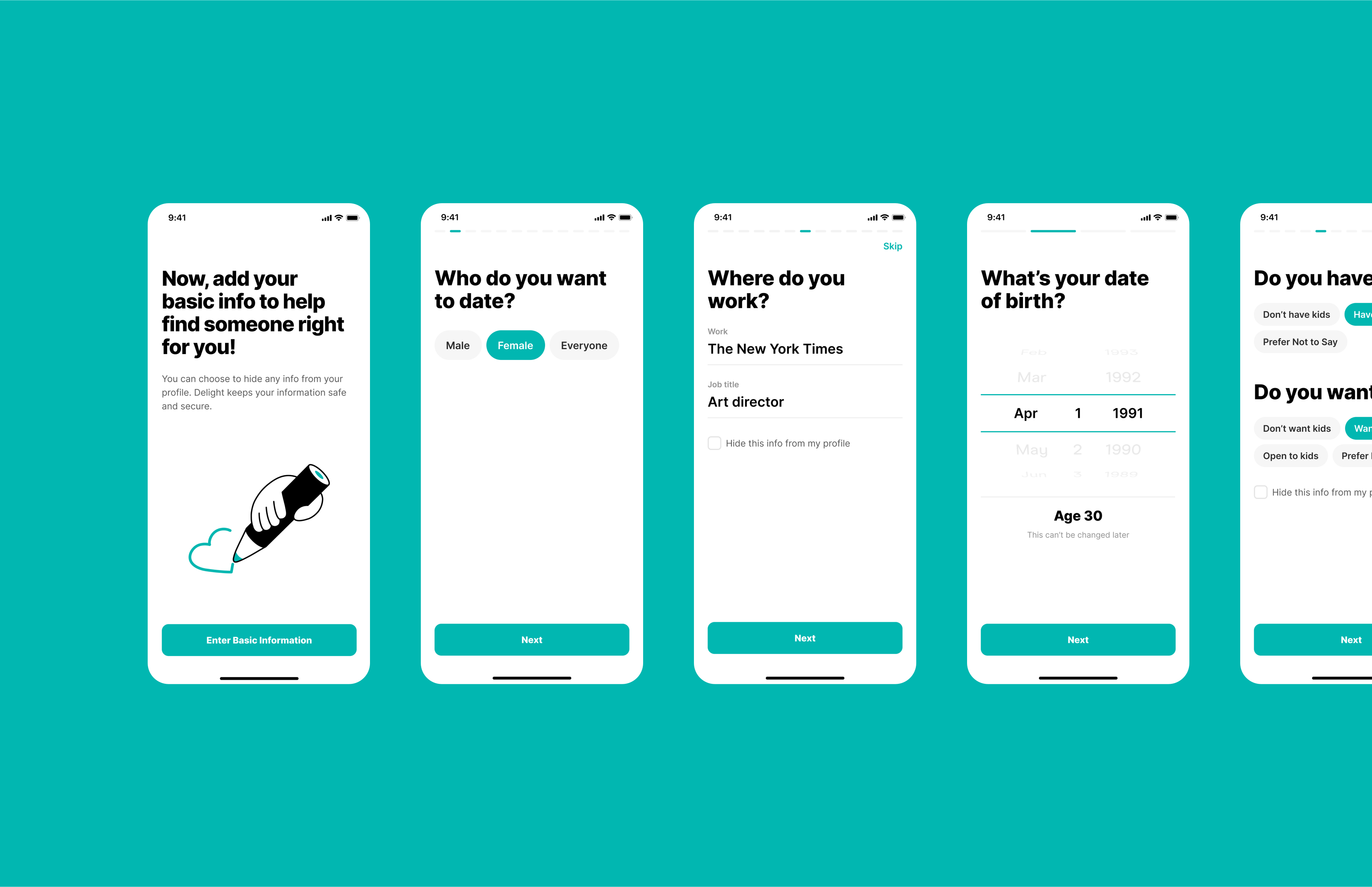 Create profile flow