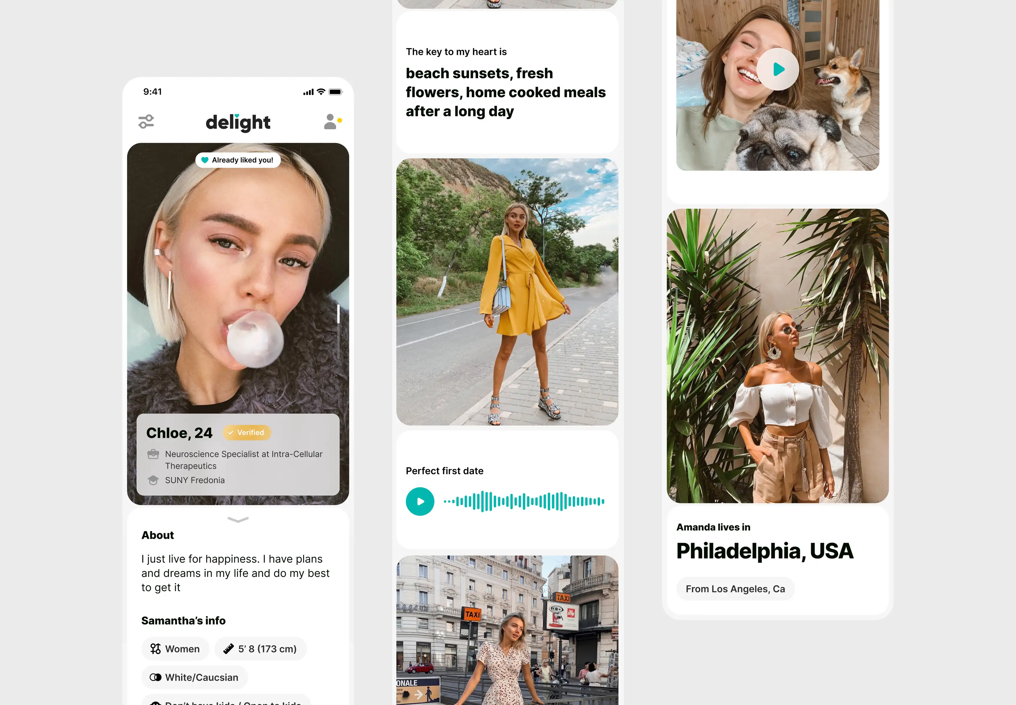 Profile screen dating app 