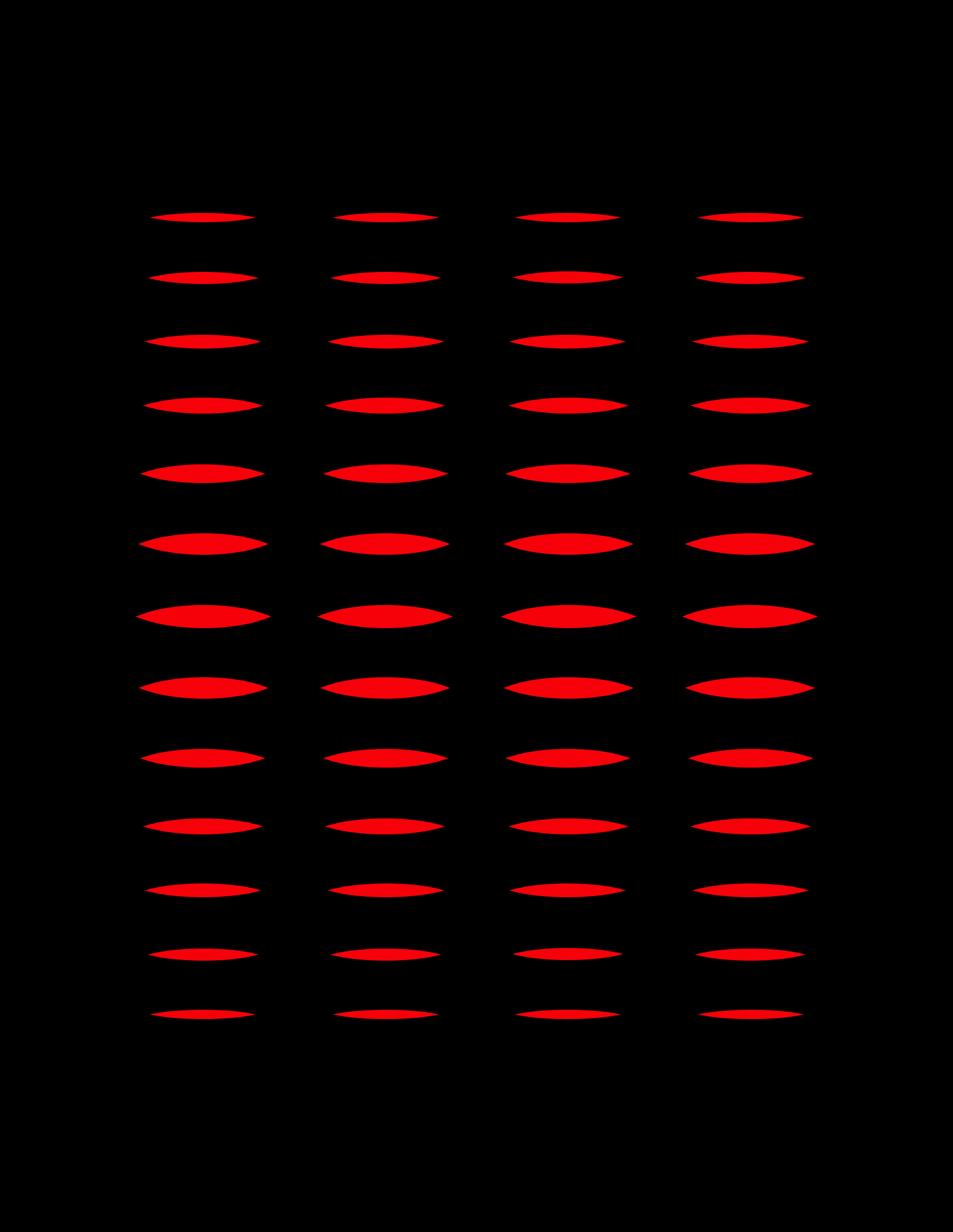 Red oval shapes arranged in pattern