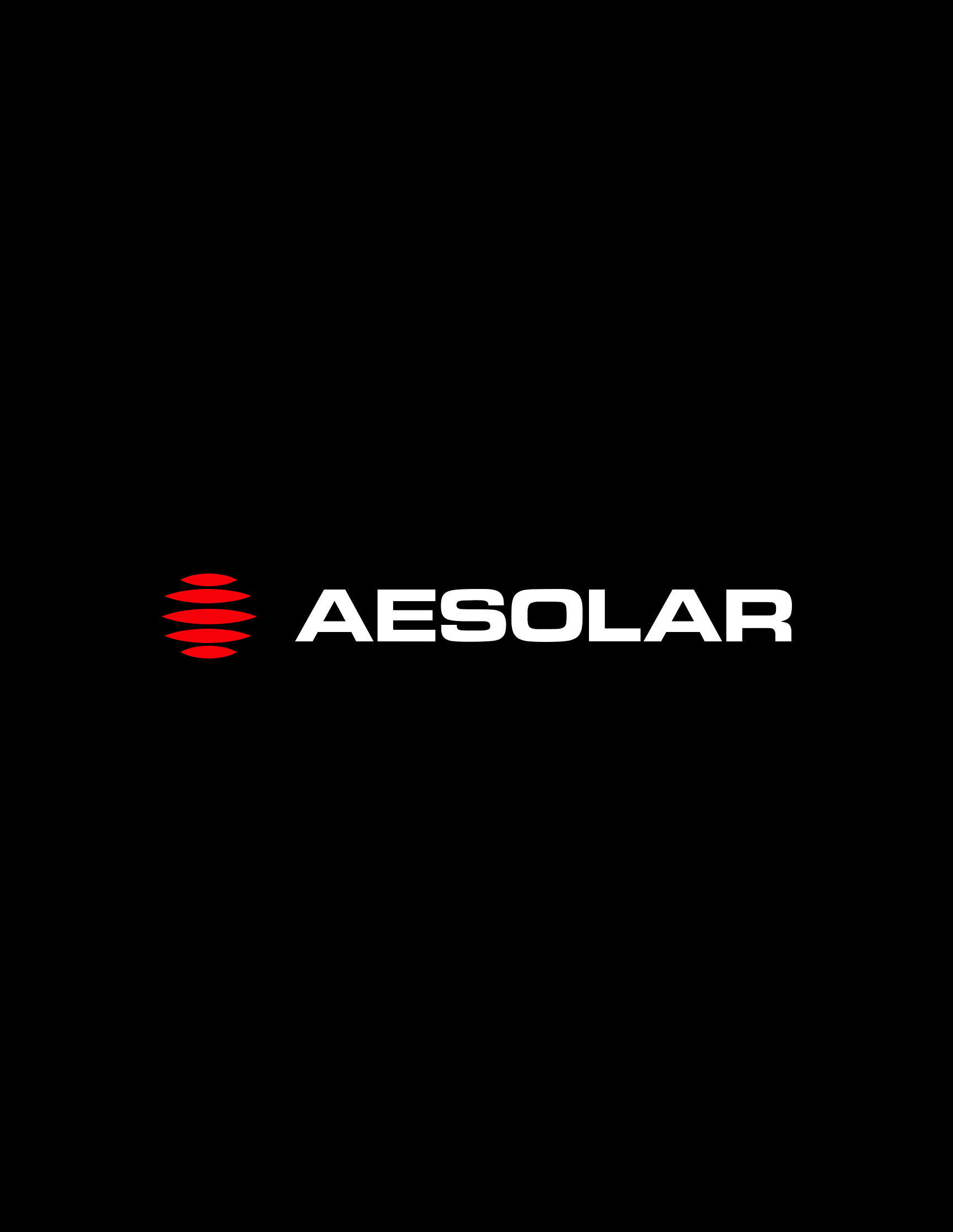 Red and white AESOLAR logo design