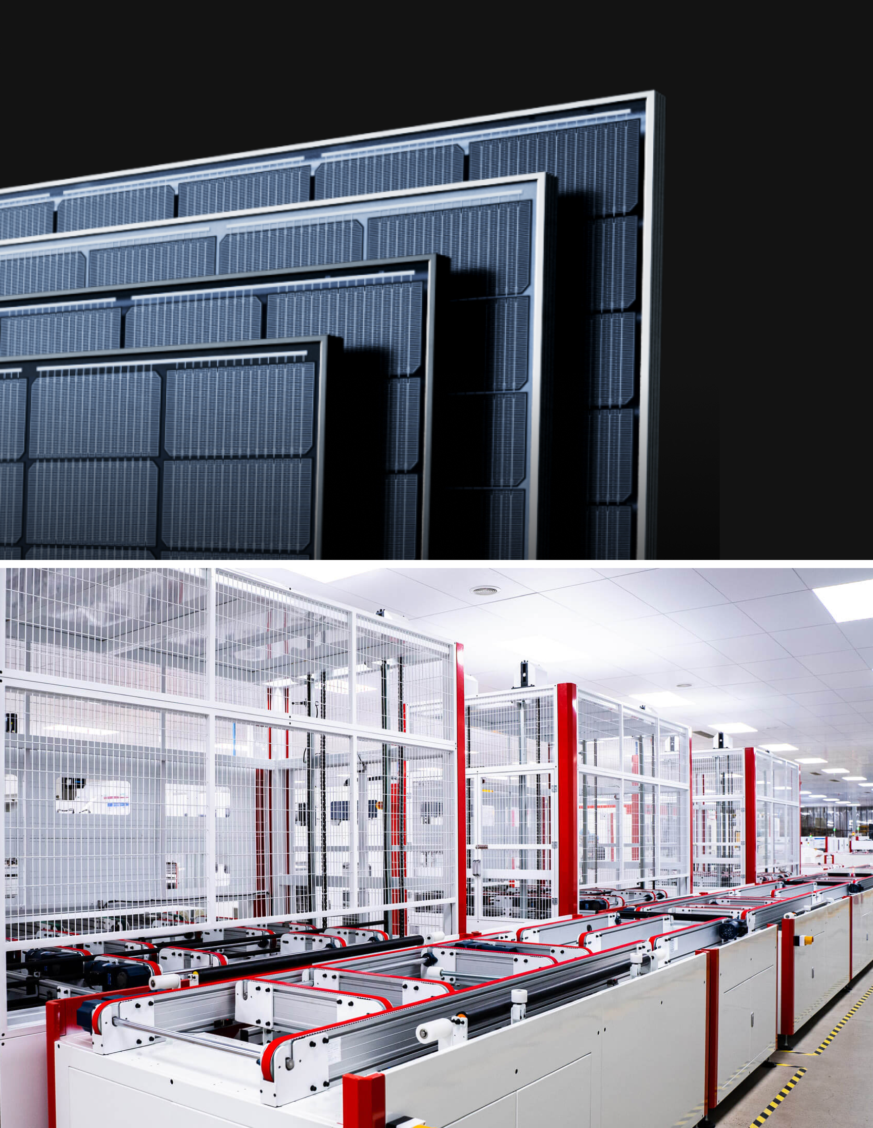 Manufacturing photos for AE Solar Renewable energy company website