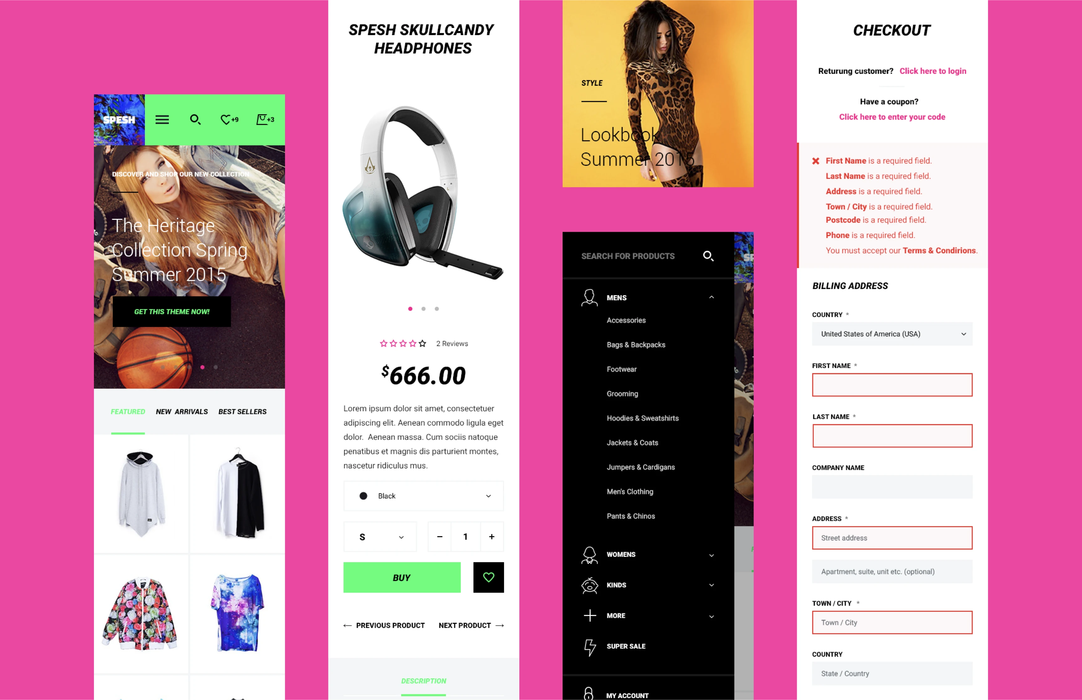 Spesh mobile resolution ecommerce website shop cyberpunk style