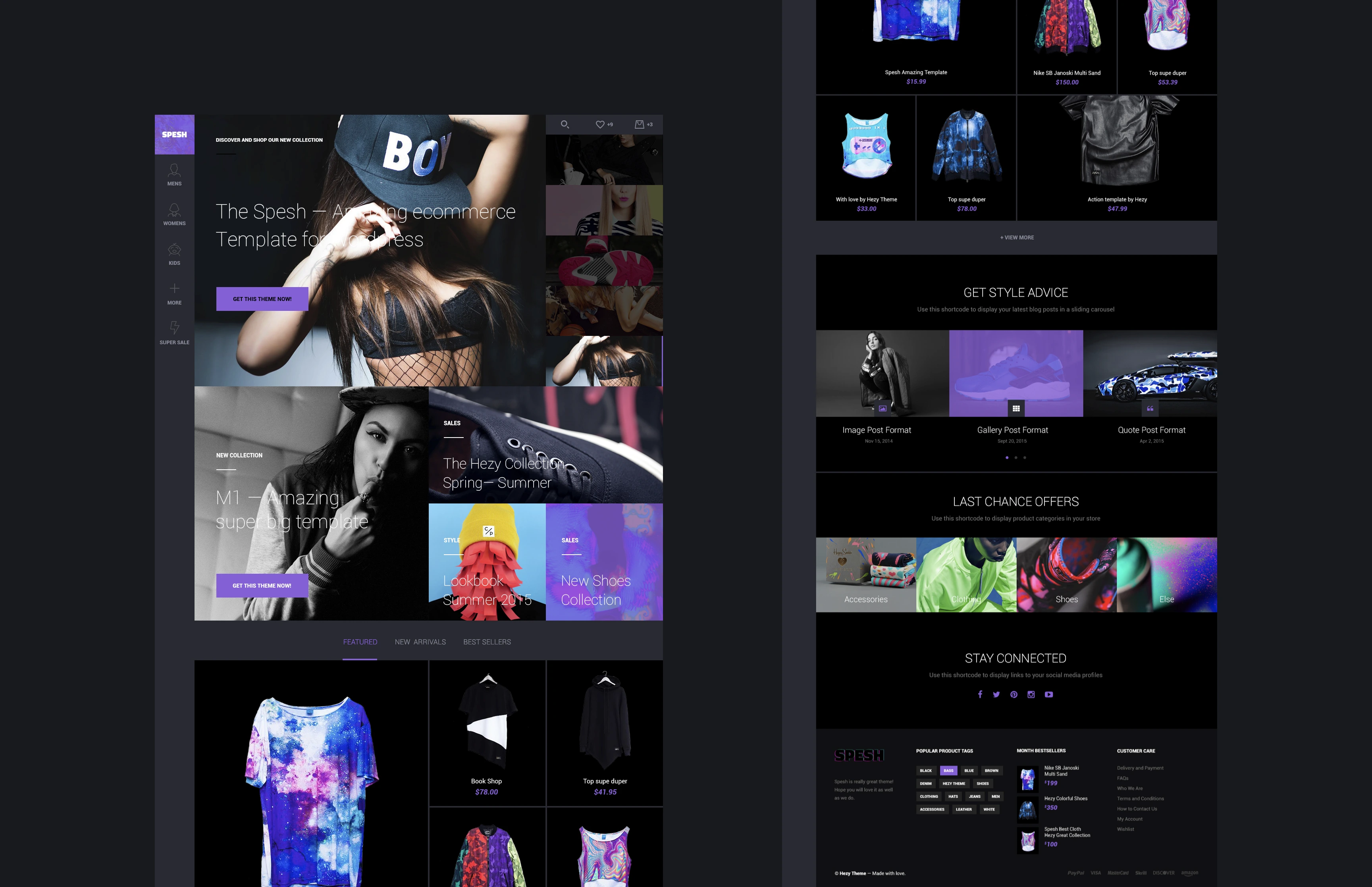 Spesh dark product page ecommerce website shop cyberpunk style