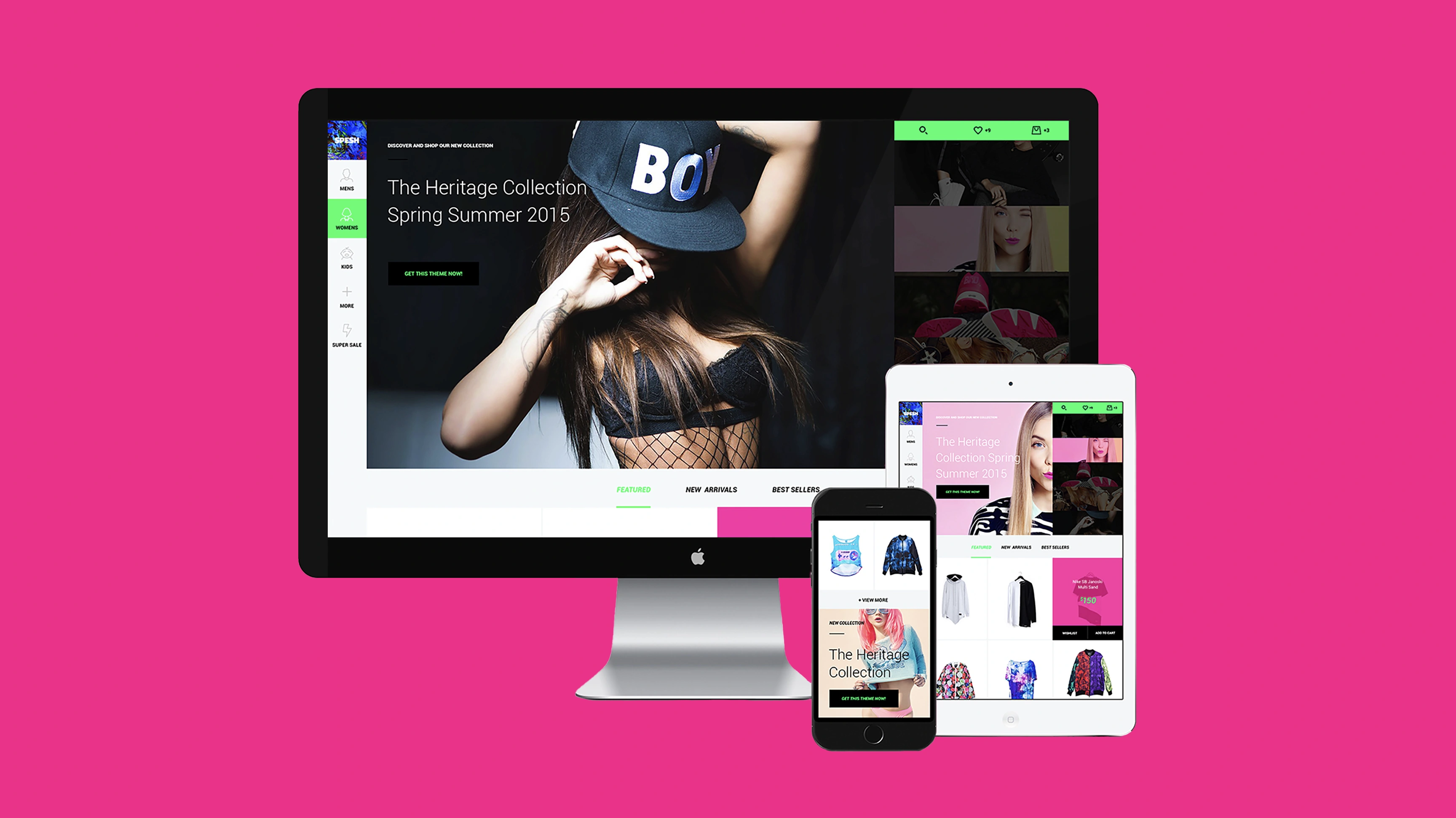 Spesh responsive design ecommerce website shop cyberpunk style