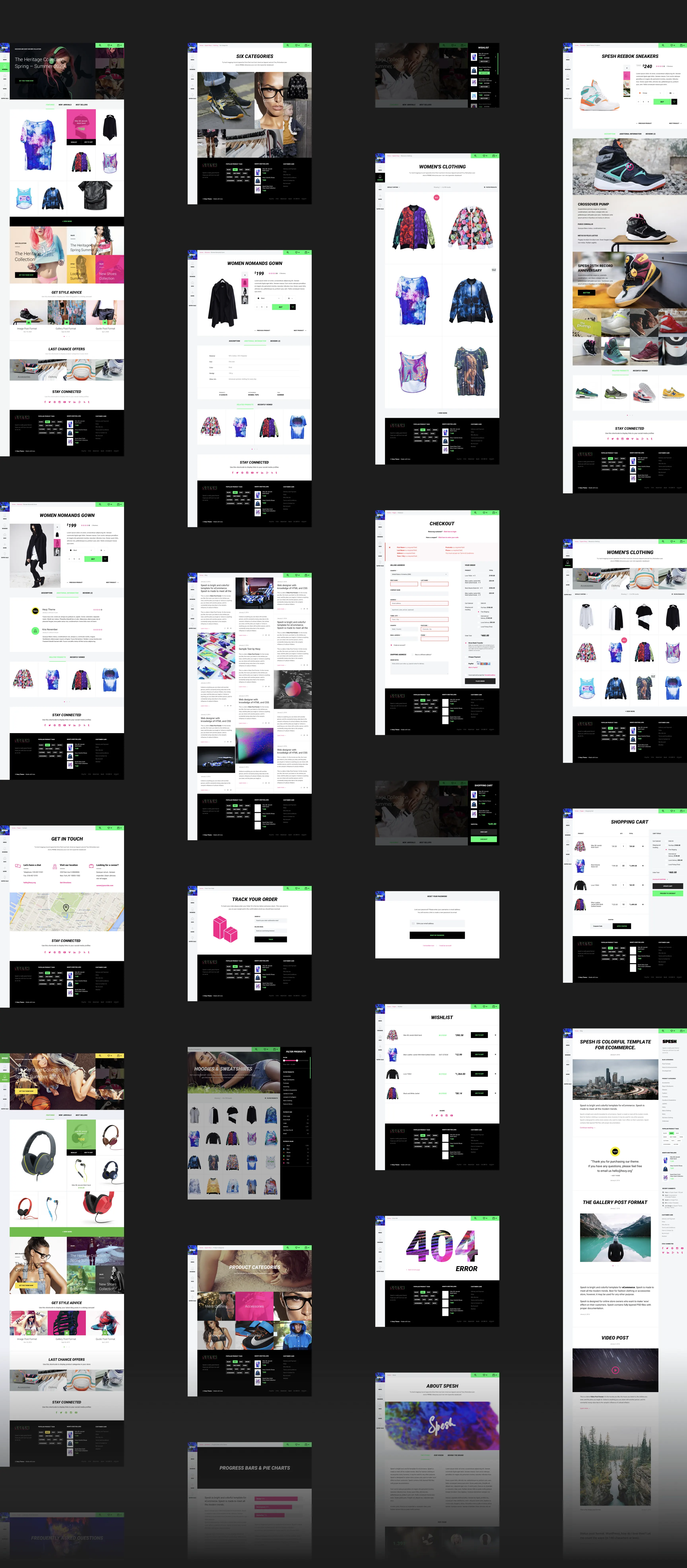 All page Spesh ecommerce website shop 